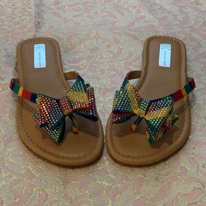 Rainbow Rhinestone Sandals